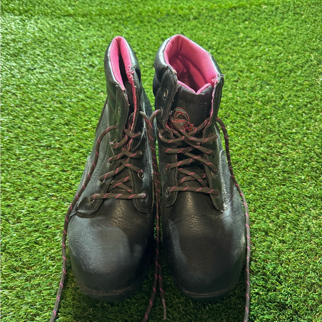 Brahma Black And Pink Combat Moto Boots